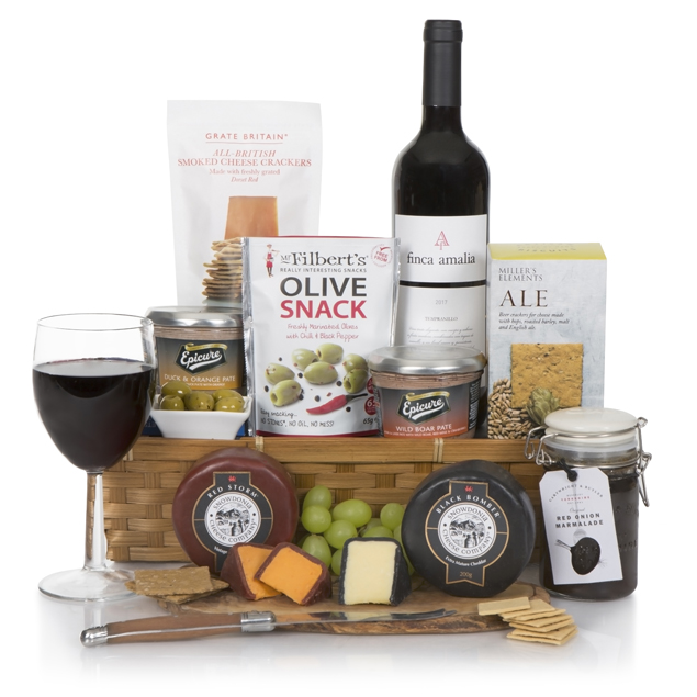 Luxury Wine Cheese And Pate Hamper Gourmet Food Hampers Uk 4439